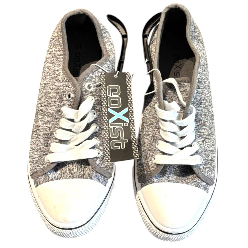CoXist Womens NEW‎ Heather Gray canvas lace up low top sneakers Various sizes